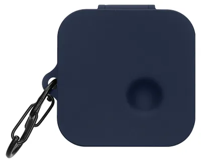 Produktbild von kwmobile Schutzhülle für CMF by Nothing Nothing Ear 2024 Hülle - TPU Silikon Case für Kopfhörer Ladecase - stoßfestes Cover mit Karabiner - Dunkelblau