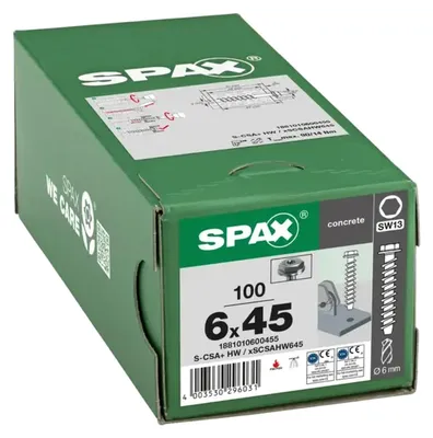 Produktbild von SPAX 1881010600455 Betonschraube 6 mm 45 100 St.