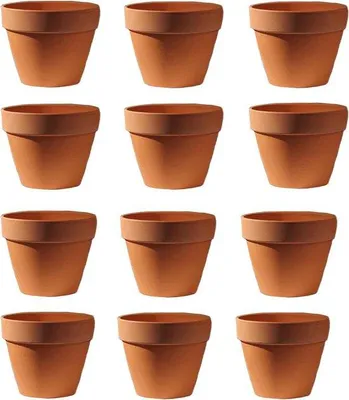Immagine prodotto di Vasi da fiori in terracotta - 12 pezzi - Marrone - Terracotta