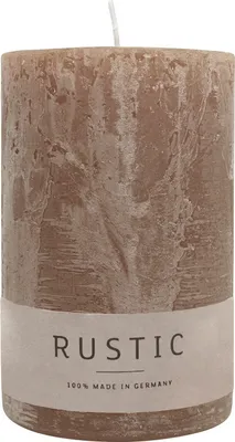Produktbild von Stumpenkerze aus Paraffin, Stein, Rustic, WENZEL, 110/70 mm, Brenndauer ca. 51h, selbstverlöschend