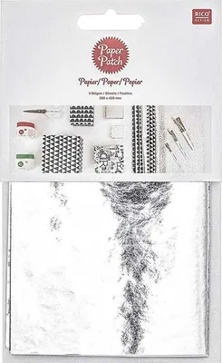 Zdjęcie produktu dla Błyszczący srebrny papier 30 x 42 cm
