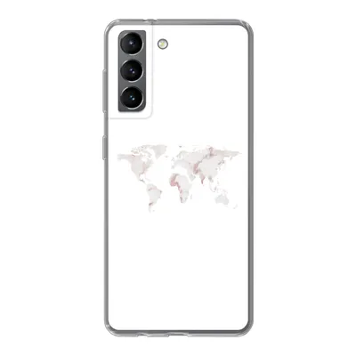 Produktbild von MuchoWow® Handyhülle Schutzhülle Hülle für Samsung Galaxy S21 Weltkarte - Marmor - Karte Silikon Softcase Handy Hülle - Softcase