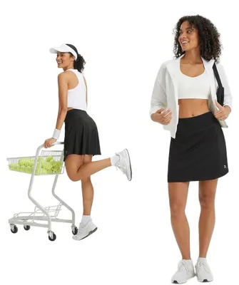 Produktbild von BALEAF Sportrock Tennisrock Taschen Rockshorts Schwarz S