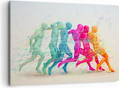 Produktbild von Bild auf Leinwand - Leinwandbild - Spieler Ziel tröpfeln Energie - 100x70cm - Wand Bild - Wanddeko - Leinwanddruck - Bilder - Kunstdruck - Wanddekoration - Leinwand bilder - Wandkunst - AA100x70-3177
