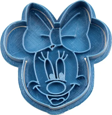 Keksausstecher Minnie, blau, 8 x 7 x 1,5 cm, Kunststoff