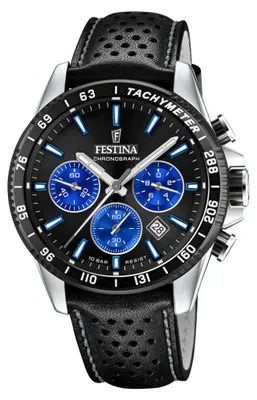 Image de Festina Montre homme élégant en cuir noir UF20561/6