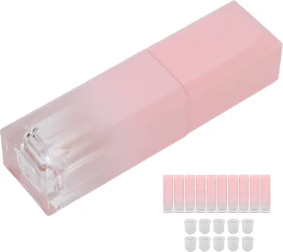 Obrázek produktu pro 10 ks 6ml prázdných trubiček na lesk na rty plnitelný kontejner na rtěnku pro DIY lesk na rty vzorky rtěnky růžové barvy gradientu