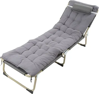 Zdjęcie produktu dla Składane łóżko dla gości o wymiarach 172 x 55 cm z materacem, 4 pozycje regulacji, składane łóżko kempingowe