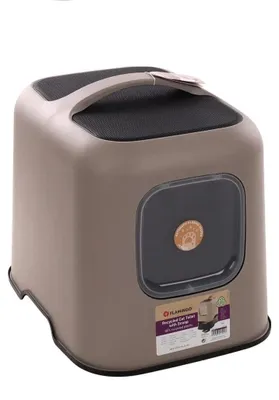 Zdjęcie produktu dla Zamknięta kuweta dla kota Flamingo Trudy taupe