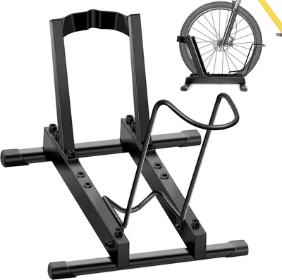 Image de Support à vélos pour vélos électriques, autoportant, 38 kg, pour pneus jusqu'à 4 pouces, idéal pour un garage