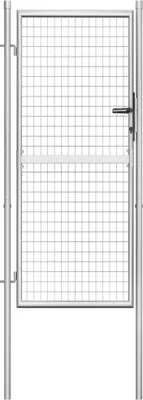 Zdjęcie produktu dla Brama ogrodowa ocynkowana stalowa 100x175 cm srebrna