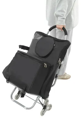 Obrázok produktu pre Univerzálny vozík na umenie, odnímateľný batoh, ergonomická sedačka, čierna farba
