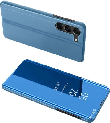 Produktbild von HQWear Clear View Case für Samsung Galaxy S23 Plus, blau