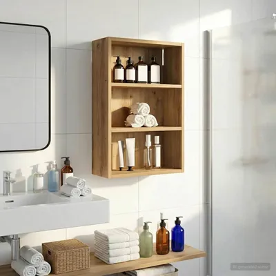 Produktbild von vidaXL Badezimmer-Wandschrank Artisan-Eiche 40 x 16 x 62,5 cm