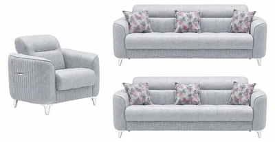 Produktbild von Sofa Set Salta, Hellgrau Stellvariante 2+2+1