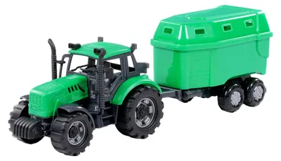 Produktbild von Cavallino Traktor mit Pferdeanhänger grün, Maßstab 1:32