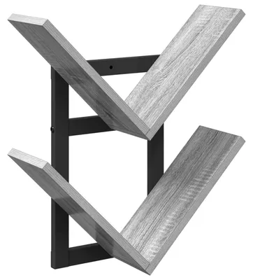 Obrázok produktu pre vidaXL Nástenná polica Sonoma, sivá, 43 x 15 x 47 cm, drevotrieska