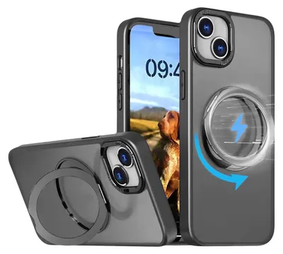 Produktbild von Mag Ring Rotating case kompatibel mit iPhone 13 Pro 6,1" Schwarz