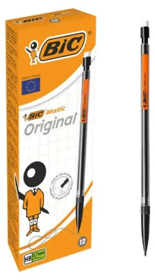 Zdjęcie produktu dla BIC Vulpotlood, Czarny, Plastik, Czarny, 3H, 0,7 mm, 12 szt.