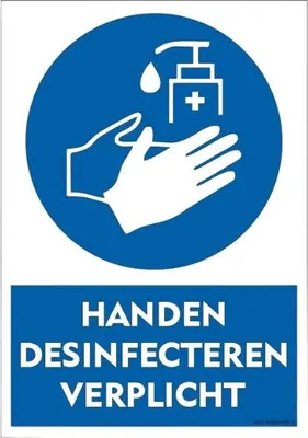 Produktbild von CombiCraft Hinweisschild "Handen wassen verplicht" - Maße 21x30 cm