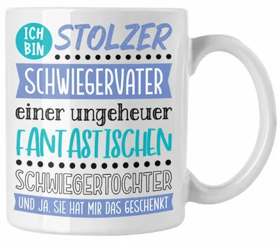 Produktbild von Bester Schwiegervater Tasse Geschenk Geburtstag Spruch Bester Schwiegerpapa Der Welt Vatertag Lustige Geschenkidee Tochter (Weiß)