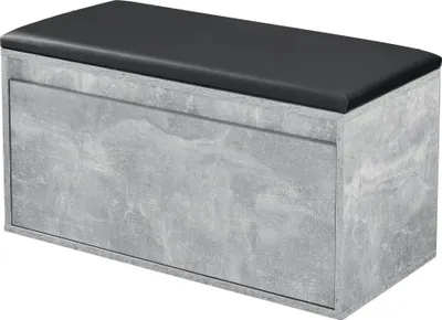 Produktbild von Lavica "Degerfors" so zásuvkou 80 x 39 x 45 cm vzhľad betónu/čierna
