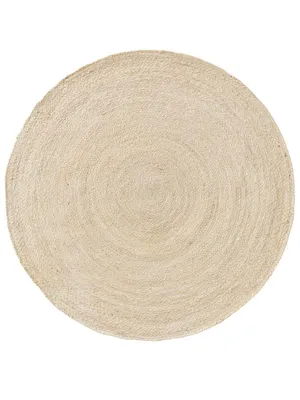 Produktbild von benuta Juteteppich Jutta Rund einfarbig Ivory ø 80 cm