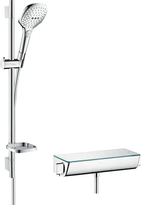 Thermostat-Duschset 0,65 m, 3 Strahlarten, chrom