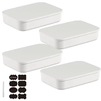 Obrázok produktu pre Elzusha – Stohovateľné plastové úložné boxy s vekom, sada 6 kusov