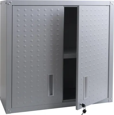 Produktbild von Hängeschrank MCW-O52, Wandschrank Lagerschrank Bücherschrank, abschließbar Stahl 77x77x31cm  hellgrau