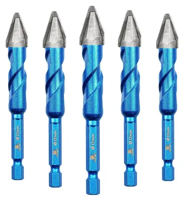 Produktbild von Exzenterbohrer Set 5 Stück 12mm für Fliesen, Glas, Marmor, Beton, Holz, Kunststoff
