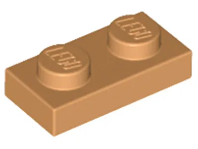 Obrázek produktu pro Lego® 50x 1x2 destičky 3023 - Destička střední nugátová - střední nugátová