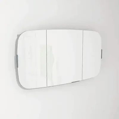 Produktbild von Spiegelschrank Devo Oval BxHxT 110x60x13.8 cm light grey/grey