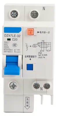 Obrázok produktu pre DZ47LE 32 1P+N 20 A 230 V istič s ochranou proti zemnému skratu (20 A)