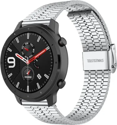 Produktbild von Strap-it Xiaomi Amazfit GTR Edelstahlarmband (Silber)