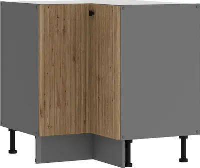 Produktbild von Küche AVA Artisan Eckunterschrank 90X90 cm Lamellenoptik Küchenzeile Einbauküche