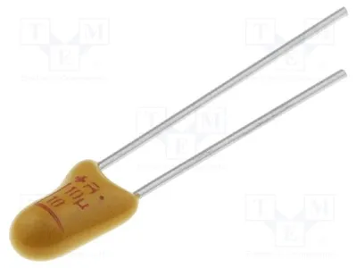 Produktbild von 2x Kondensator: Tantal THT -55÷125°C 10VDC 10uF ±10%  2,5mm TAP106K010SCS Tantal-K