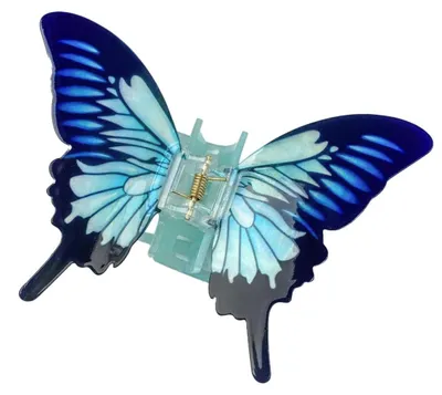 Image de Dailygoody - Barrettes papillon - Accessoires pour cheveux pour femmes - Pince à cheveux antidérapante - Bleu B - Barrettes - Adaptées pour un usage quotidien - Élégantes