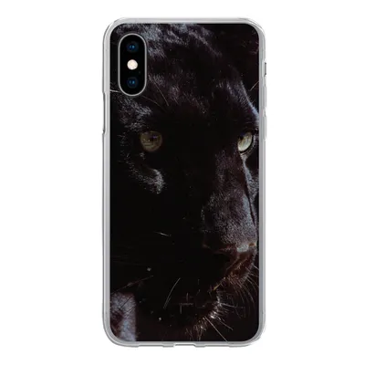 Produktbild von MuchoWow® Handyhülle Schutzhülle Hülle für iPhone X Panther - Tier - Schwarz Silikon Softcase Handy Hülle - Handyhülle