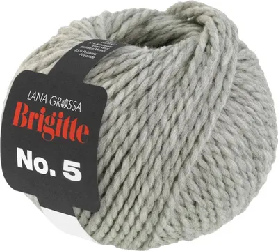 Produktbild von Lana Grossa BRIGITTE No. 5 NATURE 50 g 2-fach verzwirntes Merino-Dochtgarn 75 m Farbe 008 - Hellgrau