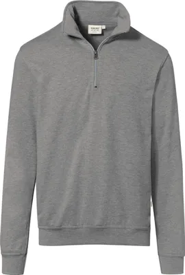 Produktbild von HAKRO Zip-Sweatshirt Premium 451, grau meliert, XL