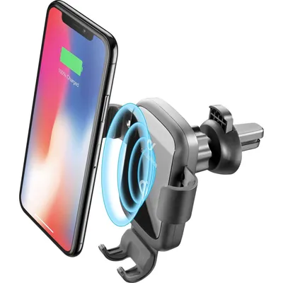 Produktbild von Cellularline Innovative QI Smartphone Auto Ladestation, Lüftungshalterung Pro, Kabelloses Schnellladen, Automatischer Schließmechanismus