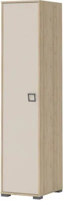 Produktbild von 44 cm breiter Kleiderschrank mit 1 Tür | Kleiderstange | Farbe: Buche