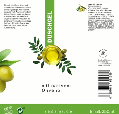 Produktbild von Duschgel mit nativem Olivenöl 250ml
