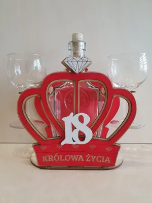 Zdjęcie produktu dla karafka korona + kieliszki do wina "18"