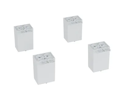 Immagine prodotto di Piedini per armadio in plastica, altezza 100 mm, grigio chiaro.
