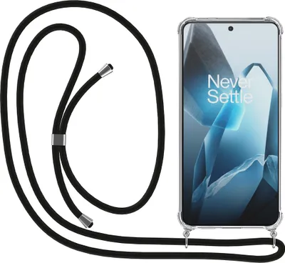 Obrázok produktu pre Smartphonica Puzdro na telefón vhodné pre OnePlus 13 s káblom a nárazníkom - Puzdro s káblom na telefón - TPU zadný kryt Puzdro odolné proti nárazom so šnúrkou - priehľadné