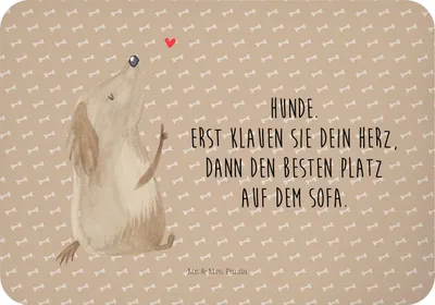 Produktbild von Mr. & Mrs. Panda Kühlschrankmagnet Hund Liebe - Hundeglück - Geschenk, haftmagnet, Herz, magnet, Sprüche, tafelmagnet, Hunde, whiteboardmagnet, wandmagnet