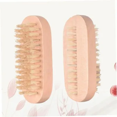Produktbild von 2 Stück Dusch- und Massagebürsten für das Badezimmer, Körper-Peeling, Holzbürsten und Duschschrubber