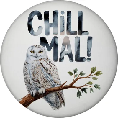 Produktbild von Entspannte Schneeeule Chill mal Magnet